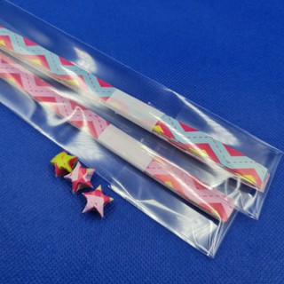 กระดาษพับดาว สีzigzag colorfull จำนวน 50 แผ่น  (origami lucky star)