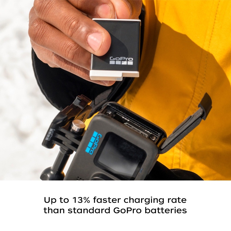 GoPro  Dual Battery Charger + 2 Enduro Batteries Super Batteries (For Hero12/11/10/9 Black)