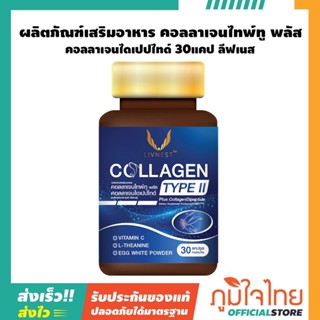 ผลิตภัณฑ์เสริมอาหาร คอลลาเจนไทพ์ทู พลัส คอลลาเจนไดเปปไทด์ 30แคป ลีฟเนส 1 กระปุก ราคาสุดพิเศษ