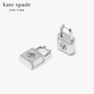 KATE SPADE NEW YORK LOCK AND SPADE PAVE HUGGIES K9465  ต่างหู