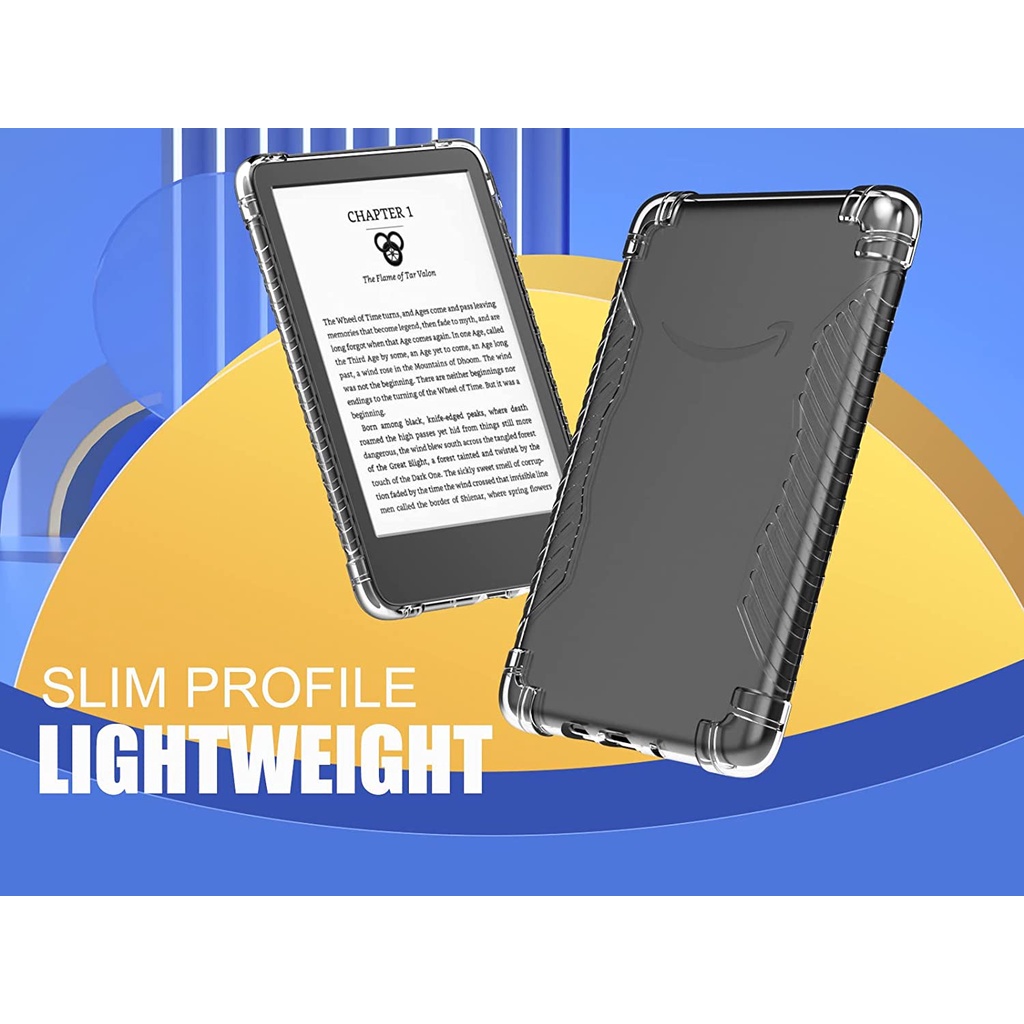 Moko สําหรับ 6 "ALL-New Kindle 11th Generation 2024/2022 Release, Ultra Clear Soft ยืดหยุ่นโปร่งใส TPU ผิวกันชนปกหลัง Shell