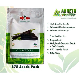 ผลิตภัณฑ์ใหม่ เมล็ดพันธุ์ จุดประเทศไทย ❤♤EGGPLANT CALIXTO F1 AESNSO PACK (50 SEEDS) BY EAST WEST SEEDS 50 seeds (n/เมล็ด