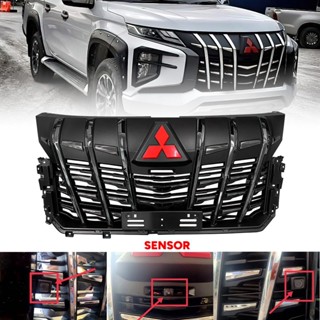 กระจังหน้า โฉม Alphard ลาย อัลฟาร์ด เซ็นเซอร์ หน้ากระจัง รุ่น มิตซูบิชิ ไทรทัน MITSUBISHI TRITON ปี 2019 - 2022 สีดำ