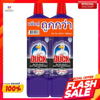 เป็ด โปร ห้องน้ำ 1 น้ำยาทำความสะอาดห้องน้ำ สูตรเข้มข้น 900 มล. แพ็คคู่Duck Pro Bathroom 1 Bathroom Cleaner Concentrated