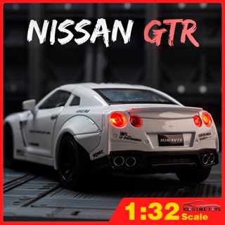 โมเดลรถบรรทุก ยานพาหนะจําลอง รุ่น Nissan GTR R35 ขนาด 1:32 ของเล่นสําหรับเด็กผู้ชาย