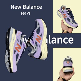 （ยิงจริง）New Balance 990 V3 ของแท้100%💯รองเท้าผ้าใบ รองเท้า รองเท้าวิ่ง รองเท้า New Balance-1-4