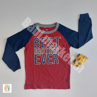 เสื้อยืดเด็กชาย แขนยาว ลาย Best Brother คาร์เตอร์ (Carters) ของใหม่