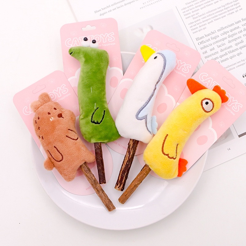 พร้อมส่ง ตุ้กตาเสียบไม้มาทาทาบิ ไม้สมุนไพรปลอดภัย ไม่มีสารตกค้าง