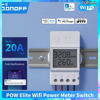 Sonoff POW ELITE 16A/20A เซนเซอร์สวิตช์อัจฉริยะ wifi พร้อมชิป ESP32 ป้องกันการโอเวอร์โหลดเกิน สําหรับ Alexa Google Home