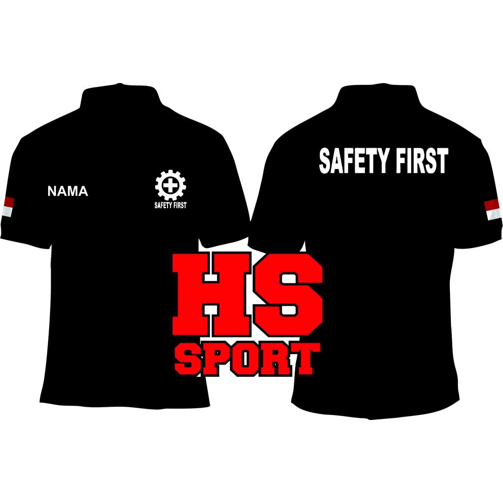SAFETY FIRST POLOSHIRT - เสื้อโปโล First Safety FREE NAME - SAFETY FIRST COLLAR SHIRT