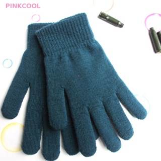 Pinkcool ใหม่ ถุงมือสั้น ผ้าแคชเมียร์ถักนิตติ้ง แบบเต็มนิ้ว ให้ความอบอุ่น แฟชั่นฤดูใบไม้ร่วง และฤดูหนาว สําหรับผู้ชาย และผู้หญิง