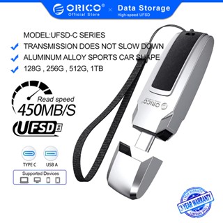 Orico แฟลชไดรฟ์ USB 3.2 410MB/s 256GB ปลั๊กแอนด์เพลย์ สําหรับ iPhone MacBook และรถยนต์