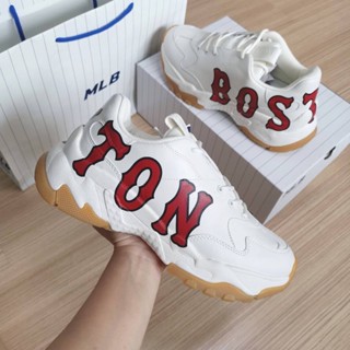 พร้อมส่ง MLB bigball chunky P Mega logo boston ⚪️❤️