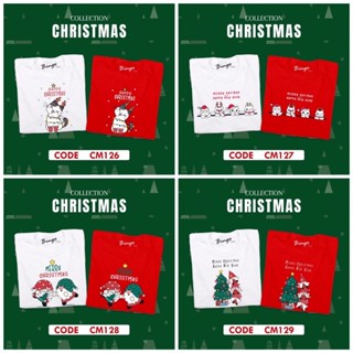 เสื้อยืดคริสต์มาส รหัส(CM) เสื้อลายซานต้าคอส เสื้อยืดสีแดง Christmas