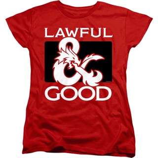 Womens Lawful Good Dungeons &amp; Dragons Shirt เสื้อยีด เสื้อคนอ้วน เสื้อยืดสีขาวผู้ชาย