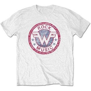 เสื้อยืด พิมพ์ลายโลโก้ Weezer Distressed Logo Rivers Cuomo ขนาดใหญ่ สําหรับผู้ชาย