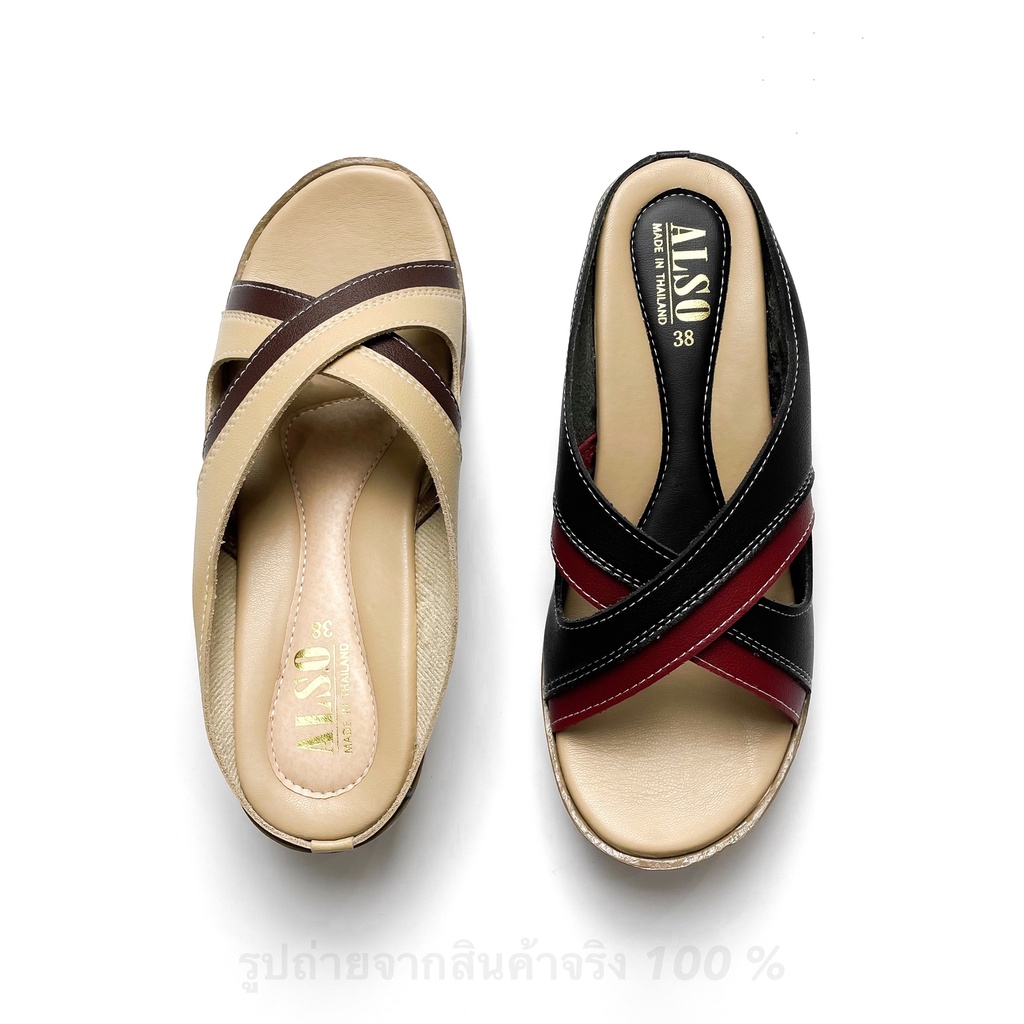 สินค้าใหม่รองเท้าแฟชั่นผู้หญิง ส้นสูง ส้นเตารีด แบบสวม ใส่สบายมาก - รูปที่ 4