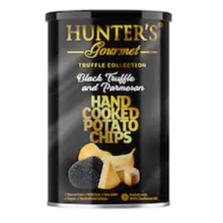 Hunters Gourmet Potato Chips Black Truffle and Parmesan 150g.มันฝรั่งแผ่นทอดกรอบรสทรัฟเฟิลดำและพาเมซาน ขนมขบเคี้ยว