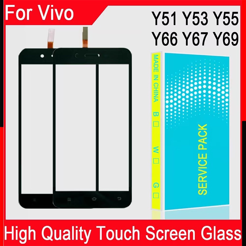 หน้าจอสัมผัสสําหรับ Vivo Y51 Y53 Y55 Y66 Y67 หน้าจอสัมผัส Digitizer แผงกระจกด้านหน้าเซ็นเซอร์ไม่มี L