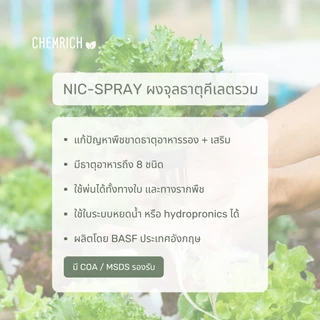 100G/500G นิค-สเปรย์ ผงจุลธาตุคีเลตรวม ธาตุอาหารรอง+เสริม BASF(อังกฤษ) / Nic-spray EDTA Chelate micronutrient mixture