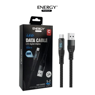 [NEWFEB23ลด10%]Energy Charge&amp;Sync Quick Charge Cable 5A USB A TO IPPH / USB A TO TYPE C รุ่น WC02 สายชาร์จ TYPEC , IPPH