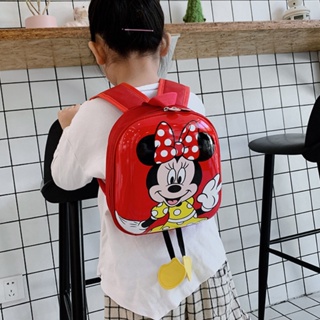 กระเป๋าเป้สะพายหลัง PVC ขนาดเล็ก ลายการ์ตูนอนิเมะ Mickey Minnie สําหรับเด็กอนุบาล อายุ 1-3 ปี