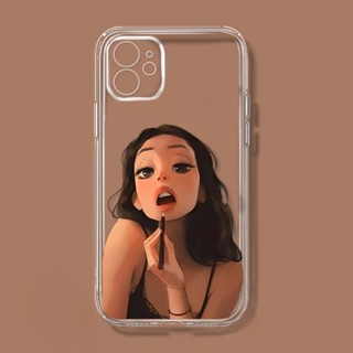 Makeup Girl เคสไอโฟน iPhone 12 13 14 pro max X Xr Xs Max เคส iPhone 14 plus case 7 8 plus 11 pro max