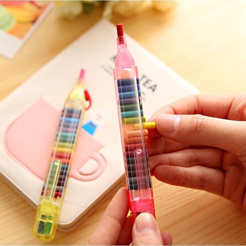 ปากกาดินสอสี เปลี่ยนสีได้ 20 สี สร้างสรรค์ เครื่องเขียนสําหรับเด็ก โรงเรียน