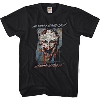 Joker He Who Laughs Last Batman T-Shirt เสื้อคู่รัก เสื้อคนอ้วนผญ