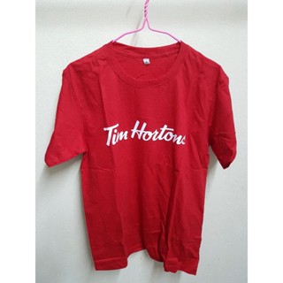 เสื้อยืด TIMHORTONS สีแดง size M