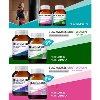 Blackmores multivitamin for men/women Sustained Release 60 เม็ด แบล็คมอร์ วิตามินรวมผู้ชาย แบล็คมอร์ วิตามินรวมผู้หญิง