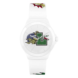 LACOSTE Neocroc รุ่น LC2011232 นาฬิกาข้อมือผู้ชาย สายซิลิโคน สีขาว หน้าปัด 44 มม.