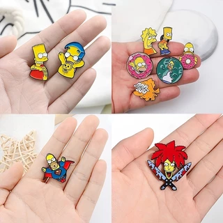 เข็มกลัด รูปการ์ตูน The Simpson Family Simpson สุดฮา เหมาะกับของขวัญ สําหรับเพื่อน