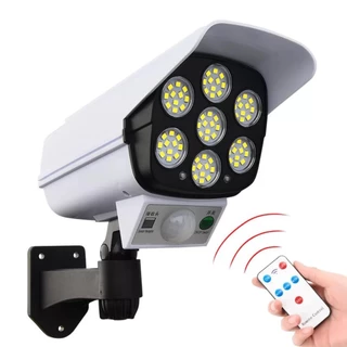 [No.2831] ไฟโซล่าเซลล์ ไฟติดผนัง 77 LED ไฟ led สไตล์กล้องวงจรปิด 3 โหมด พร้อมรีโมทคอนโทลไร้สาย ไฟสว่างจ้า กันน้ำ ทนแดด