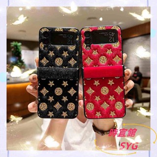 เคส [High-End Plush Gilding] Z Flip 4 สินค้าใหม่ เคสโทรศัพท์ LV Samsung Z Flip 3 ปีใหม่ กันกระแทก เคสป้องกัน พับได้ รุ่นลิมิเต็ด บางเฉียบ รวมทุกอย่าง