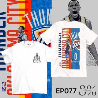 เสื้อสีขาว เสื้อทหาร เสื้อยืดแฟชั่นเอ็นบีเอสตาร์ 8% STORE-NBA Star-077 |8U เสื้อวินเทจชาย เสื้อคู่