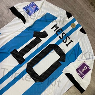 เสื้อฟุตบอล อาร์เจนติน่า ชุดเหย้า 3 ดาว (เพลเยอร์) บอลโลก 2022 Argentina Home Kit (Player) World Cup 2022