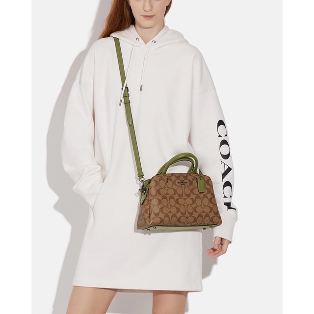 Coach Mini Lillie Carryall In Signature Canvas/Olive Green 91494