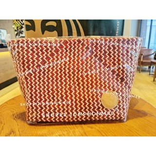 2022 Starbucks​ Thailand​ Candy Cane Lepironia Tote กระเป๋ากระจูด