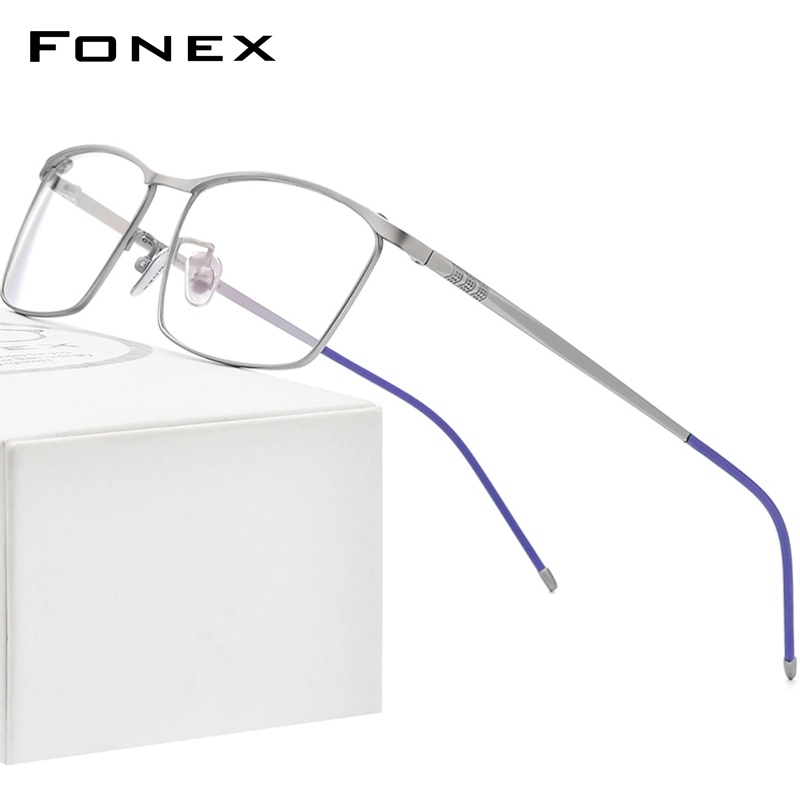Fonex แว่นตา กรอบไทเทเนียมบริสุทธิ์ ทรงสี่เหลี่ยม สไตล์วินเทจย้อนยุค สําหรับผู้ชาย 2022 F85726