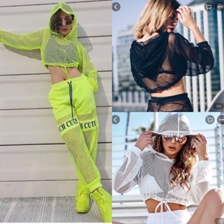 💕ShopBypuy💕เสื้อตาข่ายมีฮู้ดแขนจั๊ม🔥เข้าเพิ่มครบสี📌