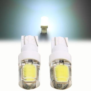 หลอดไฟซิลิกา LED T10 194 W5W COB สีขาว สําหรับติดป้ายทะเบียนรถยนต์ 2 ชิ้น ☆Spdivines