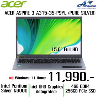 Notebook Acer Aspire A315-35-P9YL/T009 (Pure Silver)