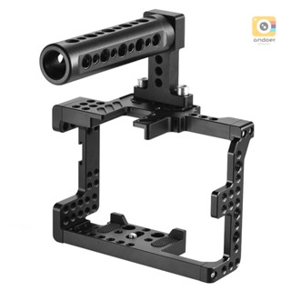 Andoer Protective Video Camera Cage Stabilizer Protector w/ Top Handle for  A7II A7RII A7SII  ILDC Mirrorless Camcorder