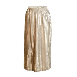 [ส่งฟรี] Senada AW2018 Pleated Metallic Midi Skirt