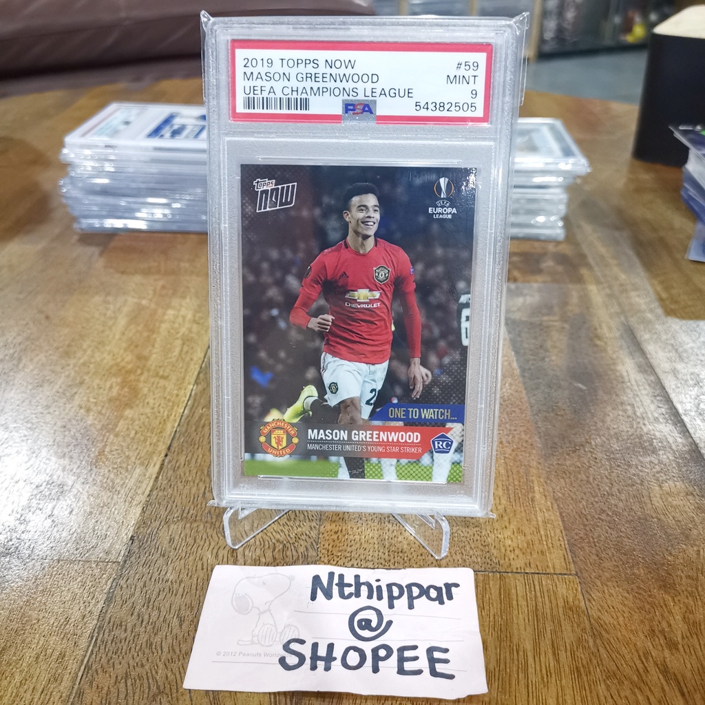 ขาย การ์ด Topps Now 2019-20 Mason Greenwood Man U Manchester United RC Rookie PSA 9 แมนยู การ์ดฟุตบอ