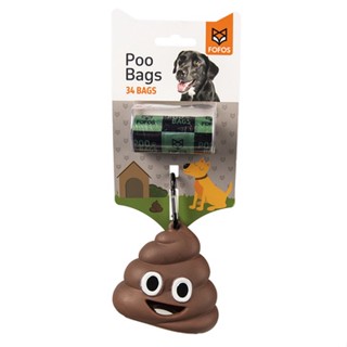 FOFOS Poo Bags ถุงเก็บมูลสำหรับสัตว์เลี้ยง พวงกุญแจใส่ถุงเก็บอุจจาระ
