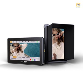 Lilliput T5 มอนิเตอร์กล้องบันทึกวิดีโอ 5 นิ้ว 4K 60Hz 1080P Full HD 1000:1 HDMI 2.0 HDR 3D LUT พร้อมแจ็คหูฟัง 3.5 มม. เกลียว 1/4 ขาต่อแบบโคลด์
