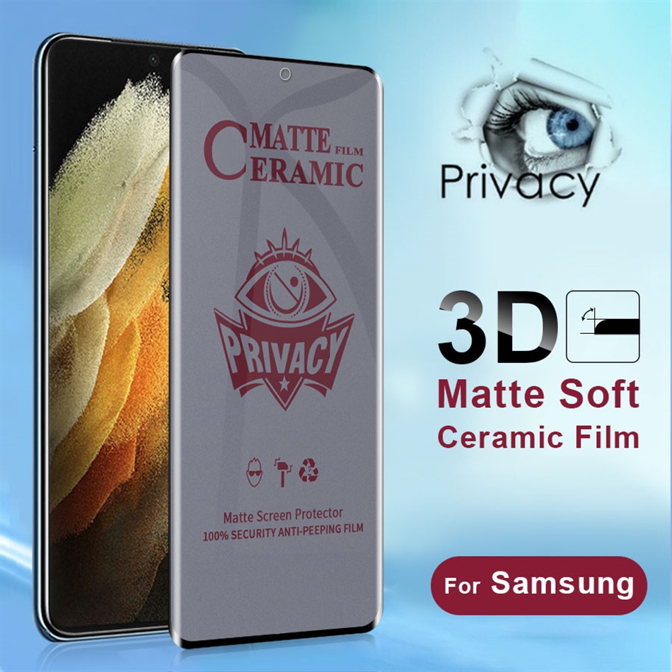 ฟิล์มกันรอยหน้าจอเซรามิค เนื้อแมตต์ 9D กันแอบส่อง สําหรับ Samsung Note 20 Ultra S22 S21 S20 S10 S9 S8 Plus A73 A53 A33 A23 A13 A72 A52s A32 A42 A22 A12 A11 A70s A50s A30s A20s A02S A03S M21 M22 M31 M32 M51 M52 M53 M02 – โปรปัง