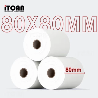 iTCAN 80x80 บิลใบเสร็จ 1ลัง 50ม้วน กระดาษใบเสร็จ Thermal paper 65gsm ไม่ใช้หมึก กระดาษความร้อน